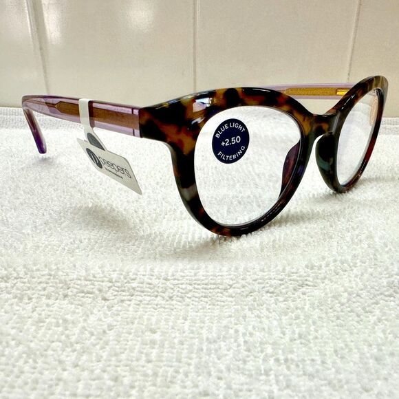 Peepers Readers Tribeca Peepfetti Purple Reading Glasses +2.50 • NEW WITH TAGS • - Picture 8 of 17